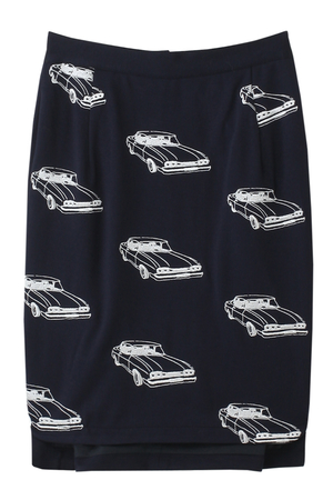  [2% TOKYO トゥーパーセントトウキョウ] classic car embroiderスカート ネイビー 