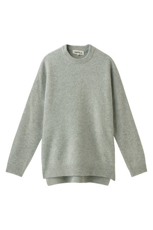  [ENFOLD エンフォルド] MERINO WOOL スリットプルオーバー グレー 