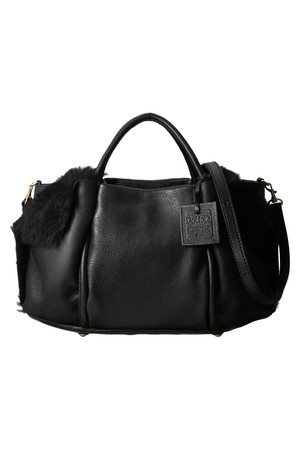  PotioR ポティオール CREMA CITY ムートンコンビミニボストンバッグ ブラック 