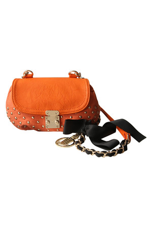  LANVIN en Bleu ランバン オン ブルー スタッズポシェット オレンジ 