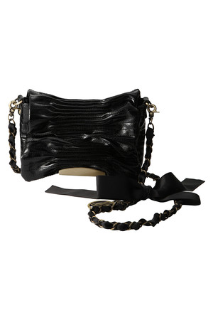  SALE 【30%OFF】 LANVIN en Bleu ランバン オン ブルー リボンクラッチ小 ブラック 