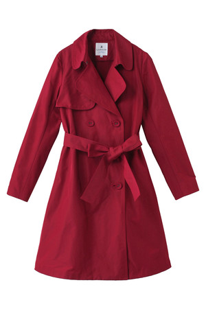  SALE 【50%OFF】 [LANVIN en Bleu ランバン オン ブルー] 裏付トレンチコート レッド 