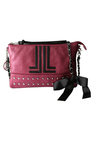  SALE 【50%OFF】 [LANVIN en Bleu ランバン オン ブルー] JLクラッチバッグ ピンク×ブラック 