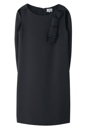  LANVIN en Bleu ランバン オン ブルー ダブルクロスリボンワンピース ネイビー 