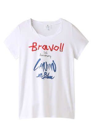  SALE 【50%OFF】 LANVIN en Bleu ランバン オン ブルー ブラボーT ホワイト 