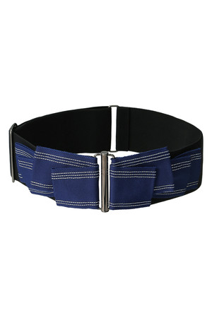  LANVIN en Bleu ランバン オン ブルー メタリックステッチベルト ブルー 