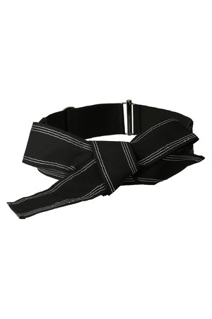  LANVIN en Bleu ランバン オン ブルー メタリックステッチベルト ブラック 