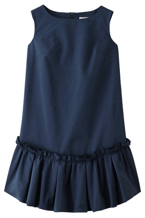 LANVIN en Bleu ランバン オン ブルー スラブタフタワンピース ブルー 