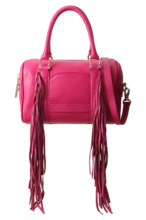  LANVIN en Bleu ランバン オン ブルー フリンジボストンバッグ ピンク 