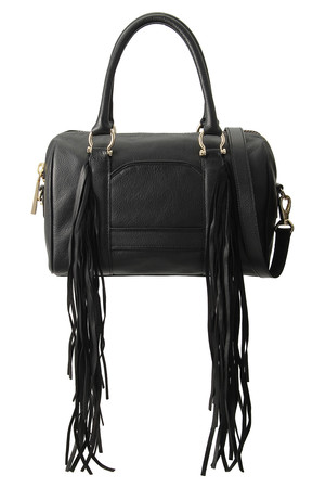  LANVIN en Bleu ランバン オン ブルー フリンジボストンバッグ ブラック 