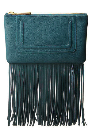  LANVIN en Bleu ランバン オン ブルー フリンジクラッチバッグ ブルー 