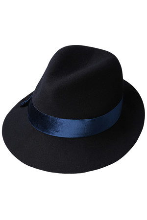  LANVIN en Bleu ランバン オン ブルー ウールフェルトハット ネイビー 