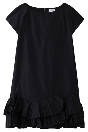  LANVIN en Bleu ランバン オン ブルー フリルヘムワンピース ネイビー 
