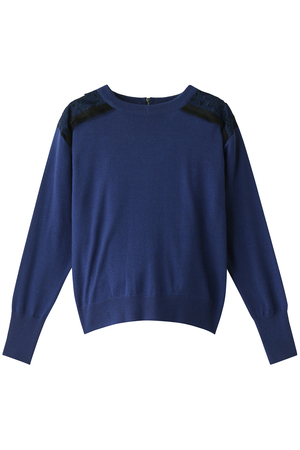 LANVIN en Bleu - LANVIN en Bleu ニットコンビMIXパターンワンピース