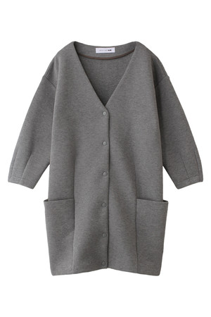  SALE 【50%OFF】 [UNDER BAR RAW. アンダーバーロウ] V-Openneck COAT グレー 