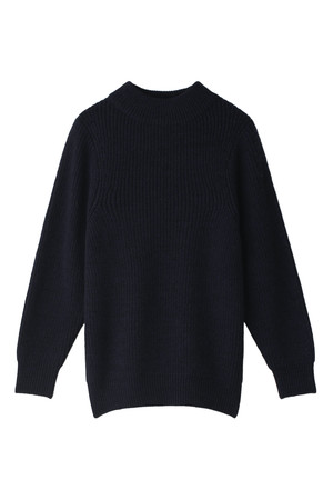  SALE 【50%OFF】 [UNDER BAR RAW. アンダーバーロウ] Round Arm Knit Tops ネイビー 