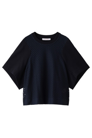  See By Chloe シー バイ クロエ メッシュコンビTシャツ ダークネイビー 