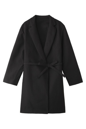  SALE 【30%OFF】 [PLAIN PEOPLE プレインピープル] ダブルクロステーラードコート ブラック 