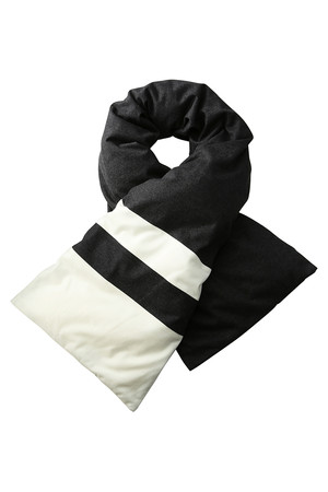  SALE 【50%OFF】 [PLAIN PEOPLE プレインピープル] ダウンストール チャコールグレー×ホワイト 