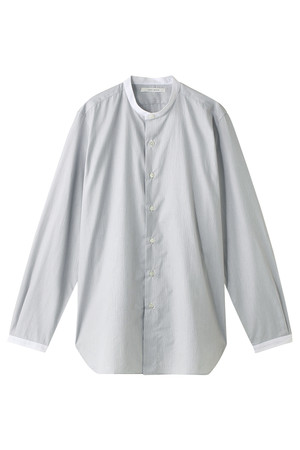  PLAIN PEOPLE プレインピープル メンズ（MENS）【ALBINI】スタンドロングシャツ ブルー 