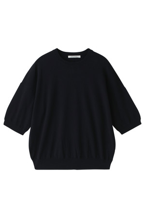  SALE 【30%OFF】 PLAIN PEOPLE プレインピープル コットンニット半袖プルオーバー ネイビー 