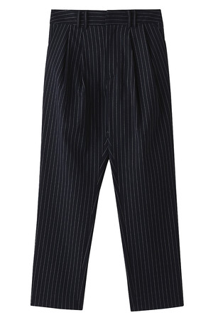  SALE 【50%OFF】 The Virgnia ザ ヴァージニア ピンストライプタックパンツ ネイビー 
