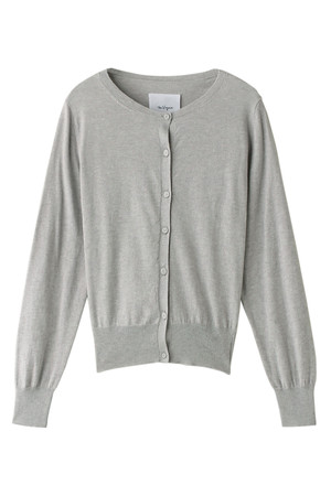  SALE 【50%OFF】 The Virgnia ザ ヴァージニア 綿カシミヤクルーネックカーディガン グレー 