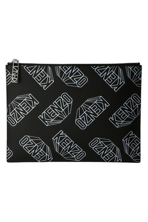  SALE 【50%OFF】 KENZO ケンゾー ロゴクラッチバッグ ブラック 