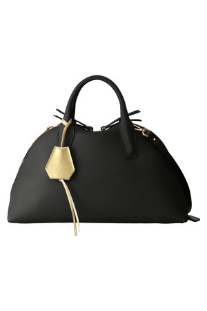  [GIANNI CHIARINI ジャンニ・キアリーニ] 【GUM Gianni Chiarini Design】キーチャーム付きラウンドボストンバッグ ブラック 