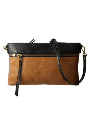  SALE 【50%OFF】 [GIANNI CHIARINI ジャンニ・キアリーニ] レザー&ナイロン2Wayクラッチバッグ キャメル×ブラック 