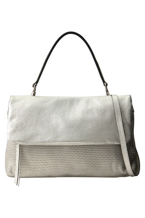  GIANNI CHIARINI ジャンニ・キアリーニ メタリッククラッチバッグ シルバー 
