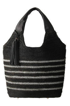  SALE 【50%OFF】 VIOLAd'ORO ヴィオラドーロ アバカxレザートートバッグ ブラックボーダー 