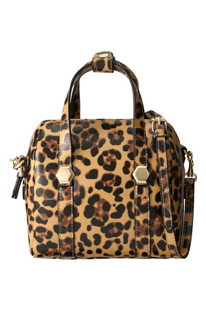  SALE 【50%OFF】 Hashibami ハシバミ ウォータープルーフ 2Wayミニボストンバッグ レオパード 