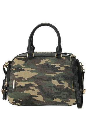  Hashibami ハシバミ カモフラージュ柄2Wayミニボストンバッグ カモフラージュ 