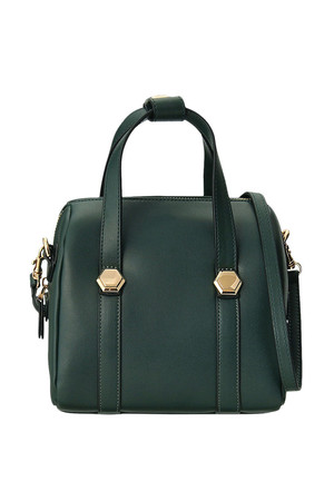  Hashibami ハシバミ 2Wayミニボストンバッグ ダークグリーン 