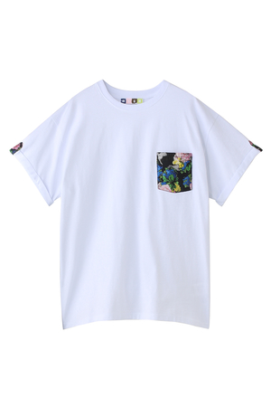  [MSGM エムエスジーエム] フラワーポケットTシャツ ホワイト 