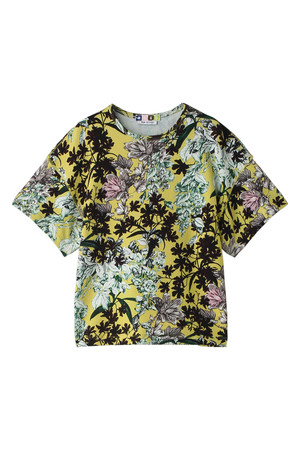  SALE 【50%OFF】 MSGM エムエスジーエム フラワープリントTシャツ イエロー 