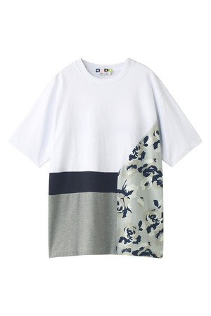  SALE 【40%OFF】 MSGM エムエスジーエム メンズ（MENS）パッチワークTシャツ ホワイト 