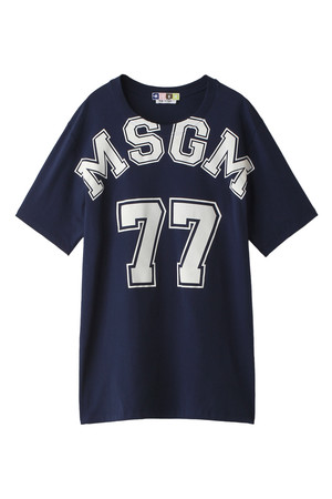  SALE 【20%OFF】 MSGM エムエスジーエム メンズ（MENS）ロゴビッグTシャツ ブルーxホワイト 