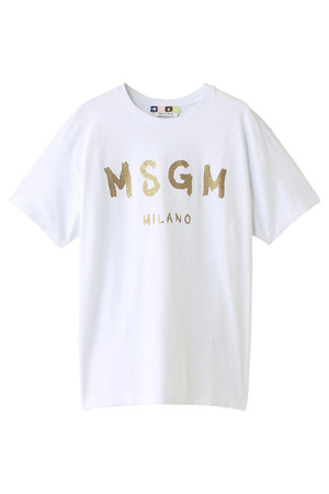  MSGM エムエスジーエム ロゴプリントTシャツ ホワイト 