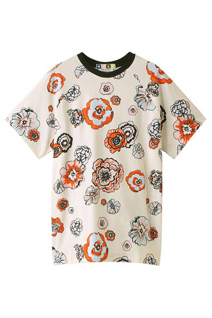  SALE 【50%OFF】 MSGM エムエスジーエム ポピープリントTシャツ ベージュ 