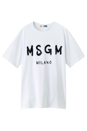  MSGM エムエスジーエム メンズ（MENS）ロゴプリントTシャツ ホワイト 