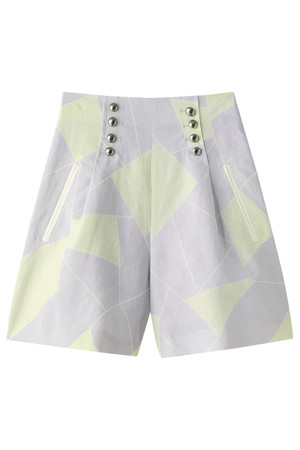  SALE 【72%OFF】 31 Sons de mode トランテアン ソン ドゥ モード ジオメトリックショートパンツ ラベンダー 