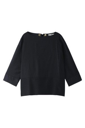  SALE 【30%OFF】 [HARRISS ハリス] チョークストライプブラウス ネイビーブルー 