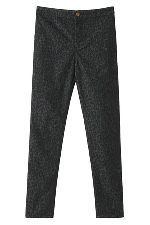  SALE 【60%OFF】 [GINGER ALE ジンジャーエール] レオパードプリントスキニーパンツ ブラック 