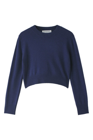  SALE 【60%OFF】 [GINGER ALE ジンジャーエール] ショートニットプルオーバー ダークブルー 
