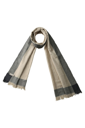  SALE 【30%OFF】 MARGARET HOWELL マーガレット・ハウエル シルクxウールストール ベージュxブラック 