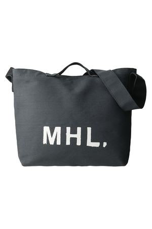  MARGARET HOWELL マーガレット・ハウエル 【MHL.】ロゴショルダーバッグ チャコールグレー 