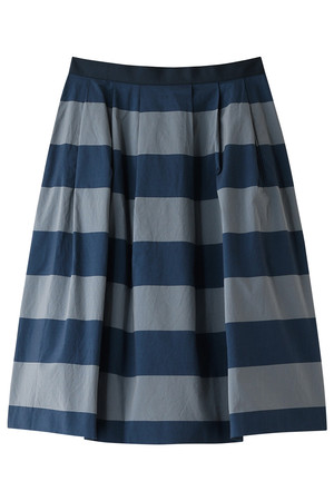  SALE 【30%OFF】 MARGARET HOWELL マーガレット・ハウエル ボーダースカート ブルー 