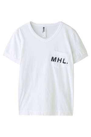  MARGARET HOWELL マーガレット・ハウエル 【MHL.】PRINTED Tシャツ ホワイト 